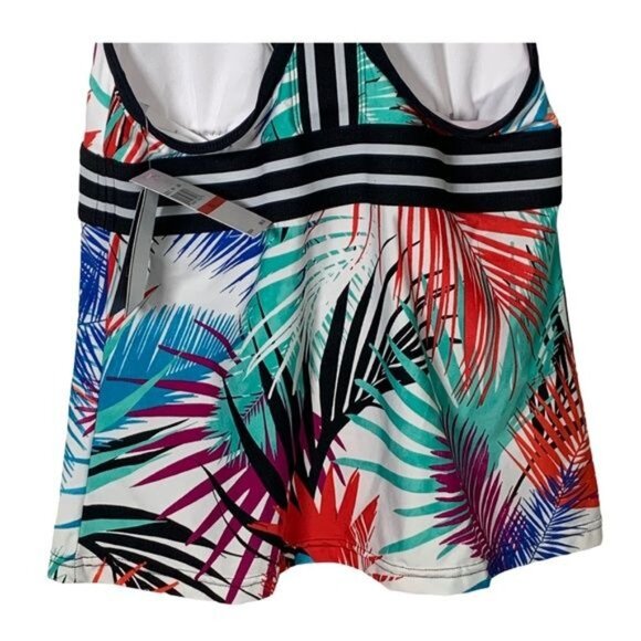 Jag Swim Tankini Top XS Tropical Floral Print Black Trim NWT - Picture 6 of 12